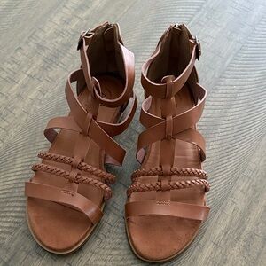 Jellypop Tan Braided Strappy Sandals